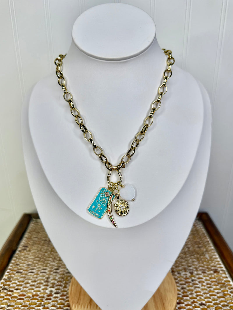 Hart Designs- Summer Sunburst Charm Necklace