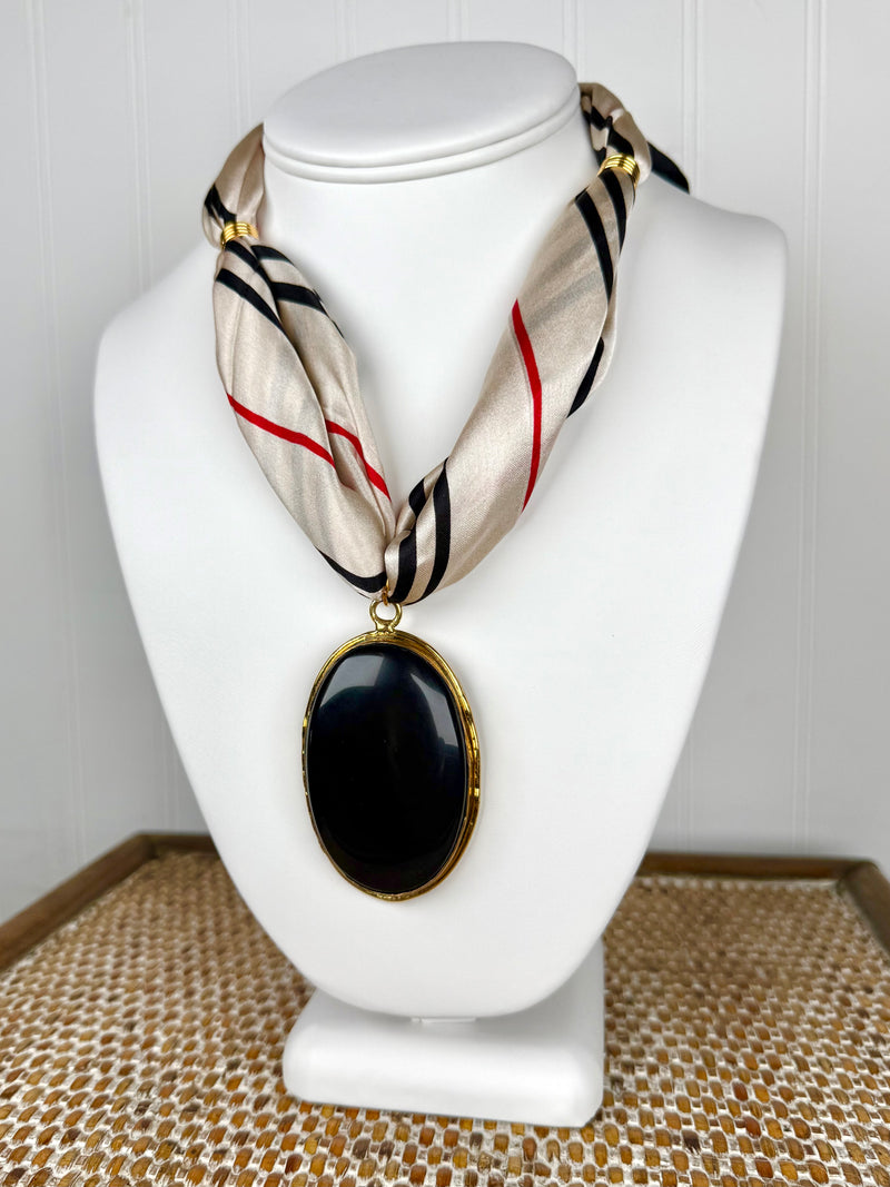 Midnight Majesty Scarf Necklace