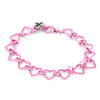 Charm It, Pink Heart Chain Bracelet