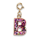 Charm It, Girls Charm Jewelry- Pink Glitter Initial Charm