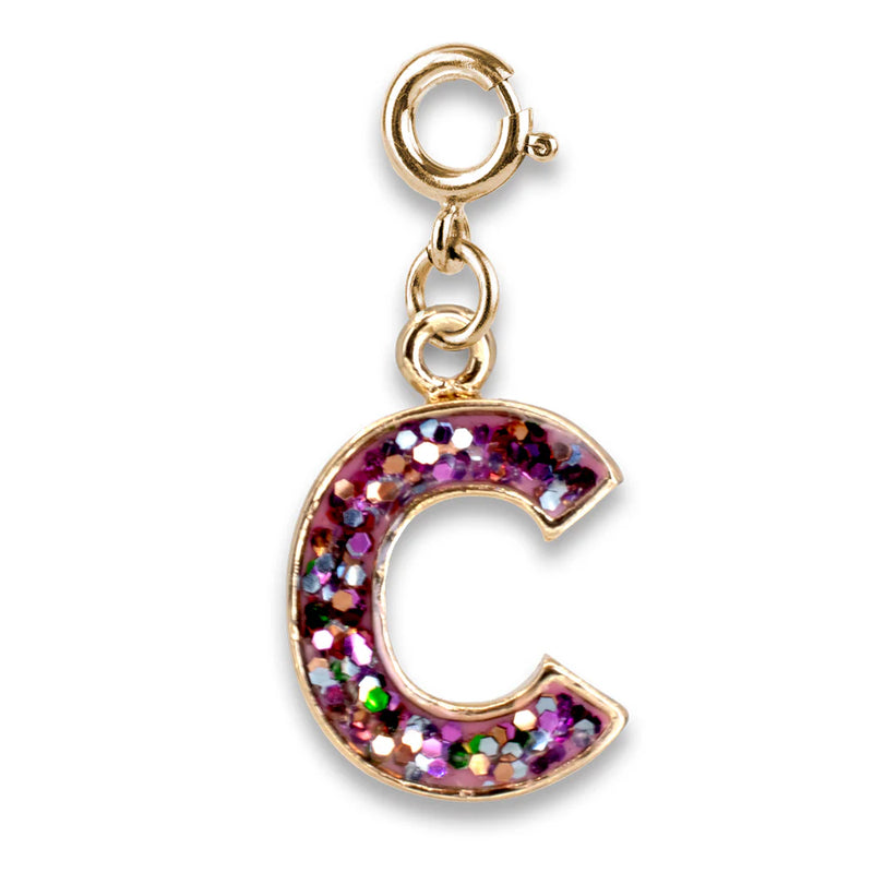 Charm It, Girls Charm Jewelry- Pink Glitter Initial Charm