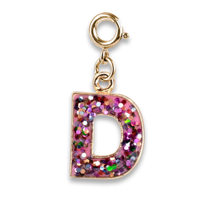 Charm It, Girls Charm Jewelry- Pink Glitter Initial Charm