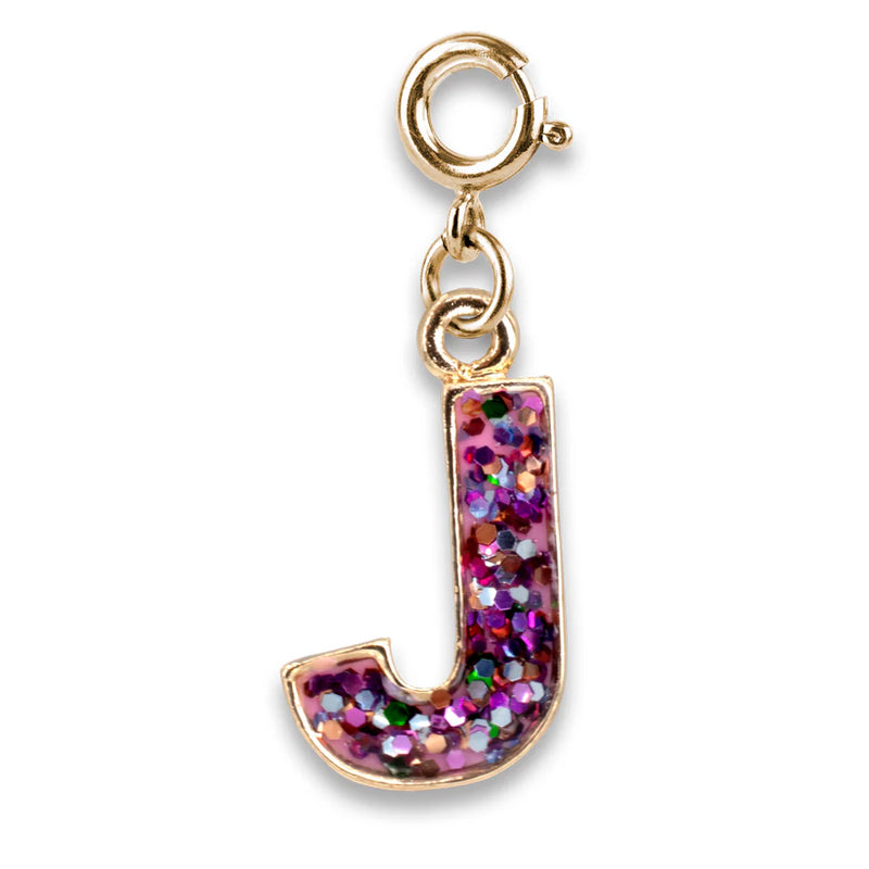 Charm It, Girls Charm Jewelry- Pink Glitter Initial Charm
