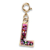 Charm It, Girls Charm Jewelry- Pink Glitter Initial Charm