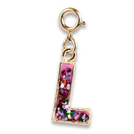Charm It, Girls Charm Jewelry- Pink Glitter Initial Charm