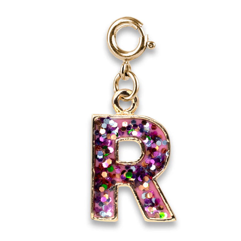 Charm It, Girls Charm Jewelry- Pink Glitter Initial Charm