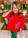 Festive Florals Sweater Top