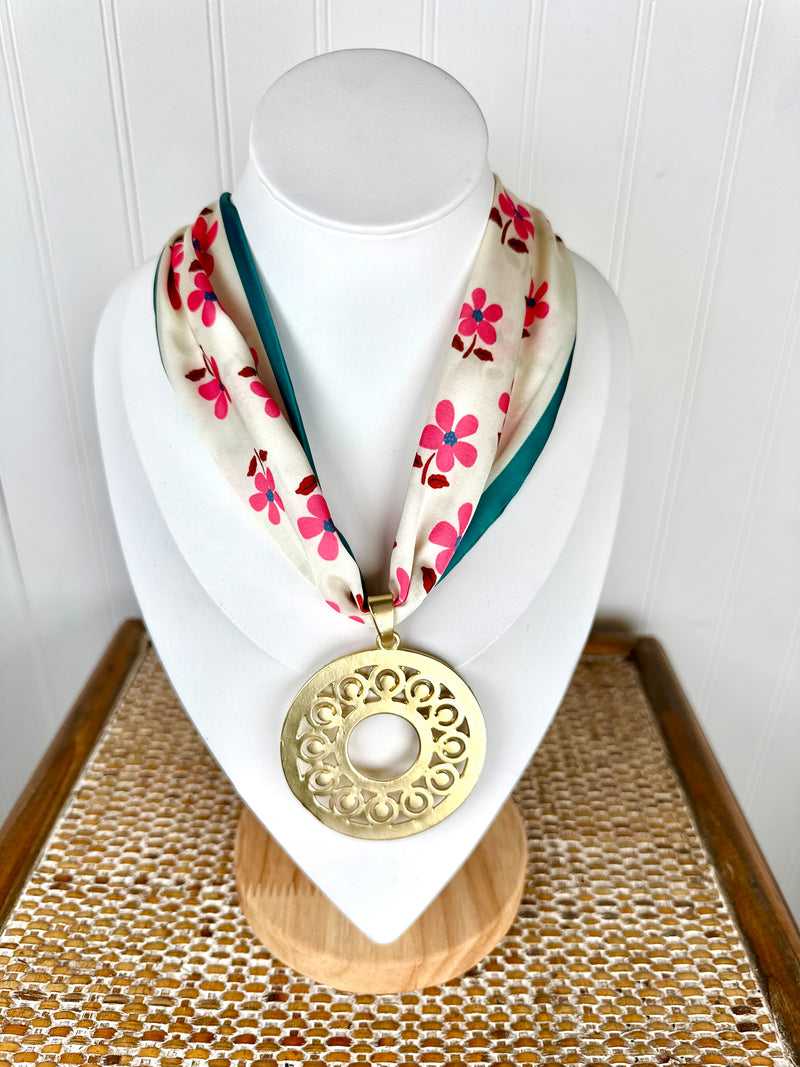 Hart Designs- Breezy Blooms Scarf Necklace