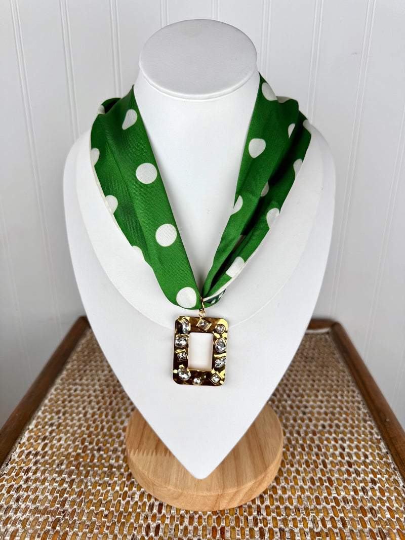 Hart Designs- Polka Dot Pop Scarf Necklace