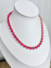 Tova- Sarina Necklace- Electric Pink