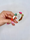 Tova- Eliana- White Multi Stone Neon Bracelet