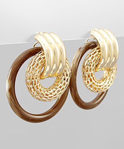 Fall Days Tortoise Earrings
