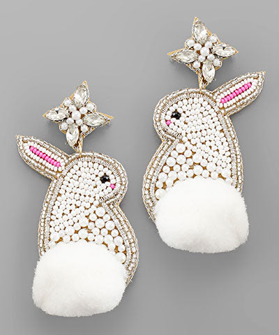 Peter Cottontail Beaded Earrings