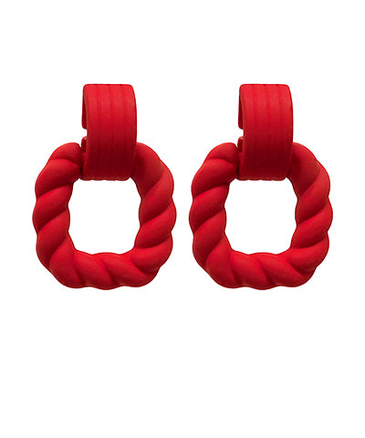 Red Door Knocker Earrings