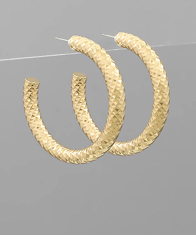 Isabella Diamond Cut Hoops