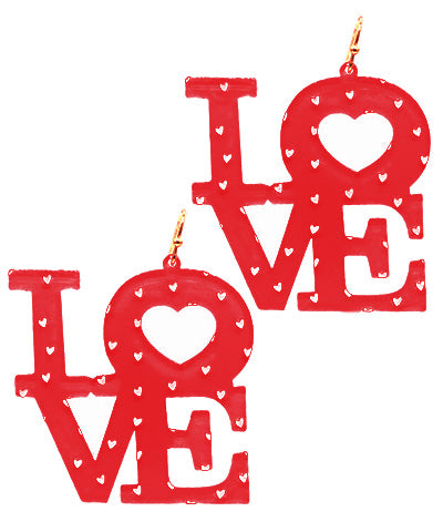 Love In The Air Earrings- Red