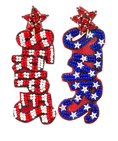 Stars Over The USA Earrings