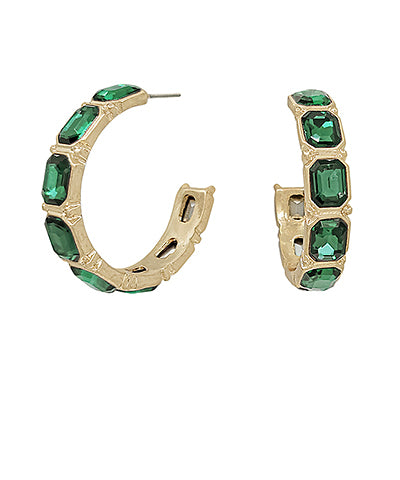 Emerald Queen Hoop Earrings