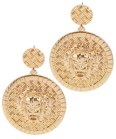 Lion Coin Earrings