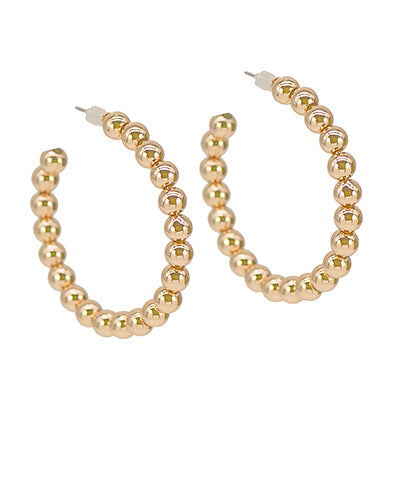 So Breezy Beaded Hoops- Medium