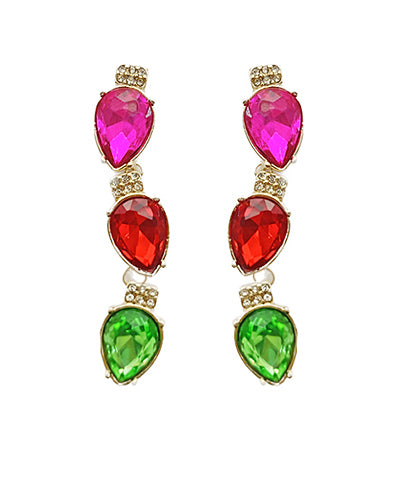 Glitzy Christmas Lights Earrings