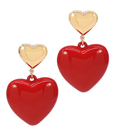 Love Struck Earrings- Red