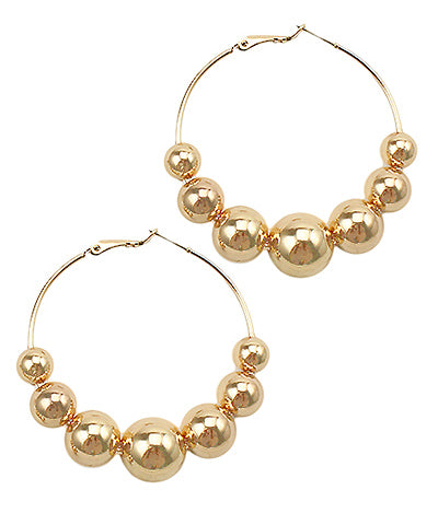 Gold Bubble Hoops