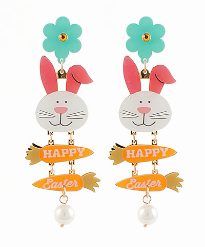 Have A Carrot Easter Bunny Earrings