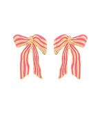 Dear Darling Bow Earrings - Pink