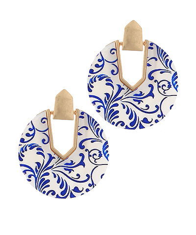 Blue Belle Paisley Earrings