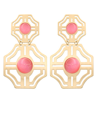 Stella Earrings- Pink