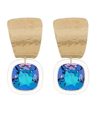 All That Glitters Earrings- Aqua