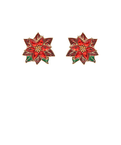 Poinsettia Stud Earrings