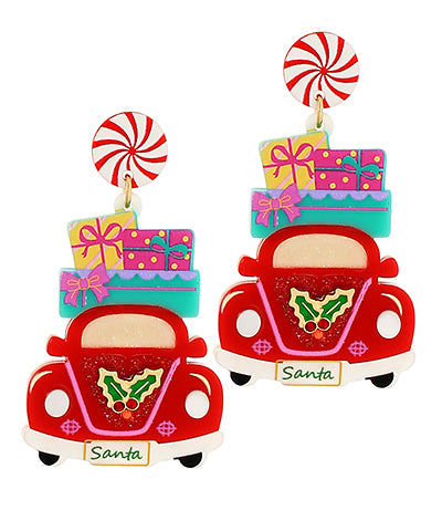 Santa’s Red Truck Earrings