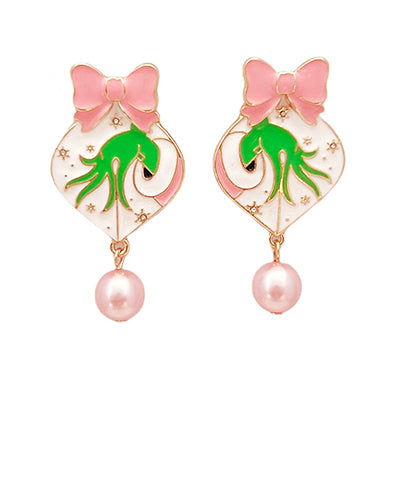 Girly Grinch Earrings