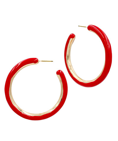 Radiant Red Hoops