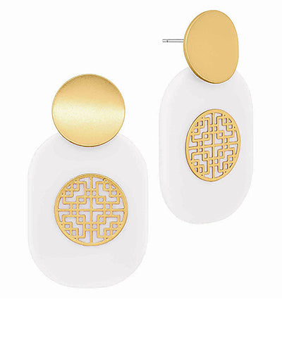 Oh So Classic Earrings- White