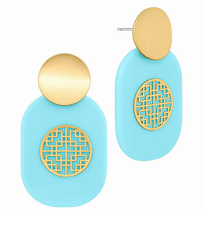 Oh So Classic Earrings- Blue