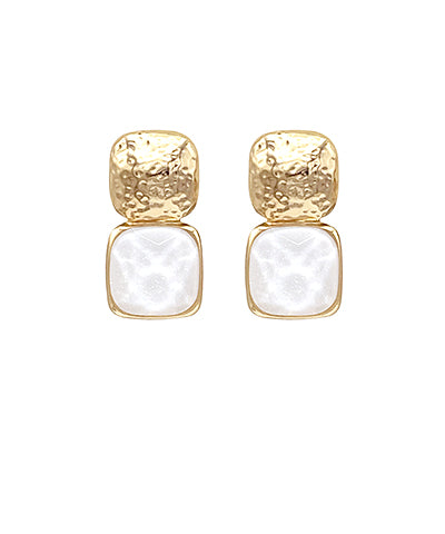 Summer Glimmer Earrings- White