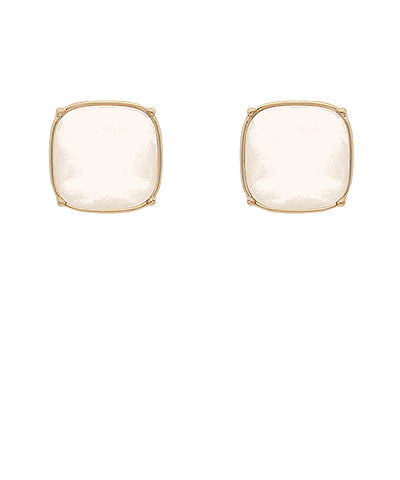 Blaze Stardust Studs- White
