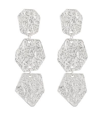 Silver Nugget Earrings
