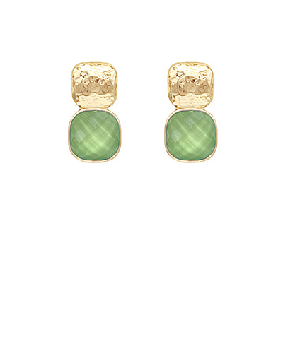 Georgia Moonlight Earrings- Olive