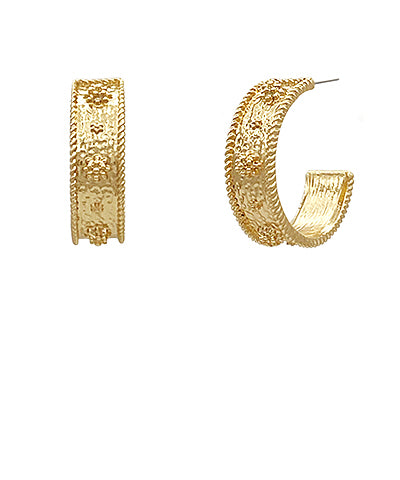 Sheila Textured Gold Hoops