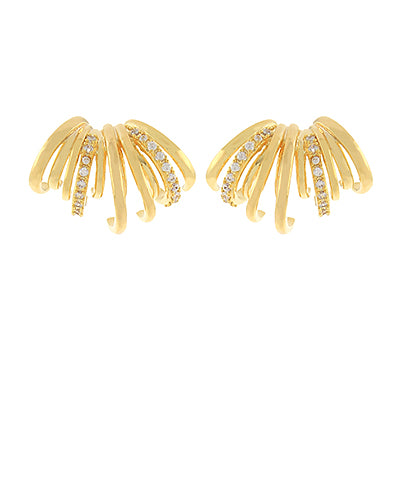 Rhinestone Wonder Huggie Earrings