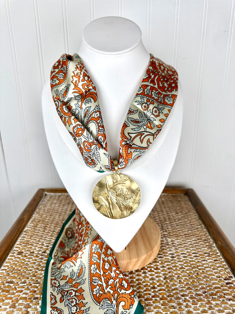 Hart Designs- Garden of Gold Scarf Necklace