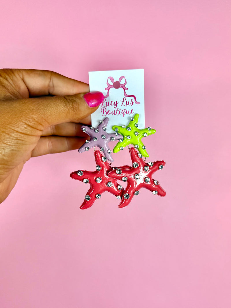 Star Fish Sparkle Earrings