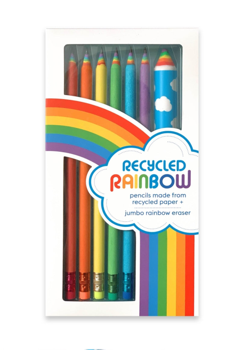 Snifty- Recycled Rainbow Pencils & Eraser Set