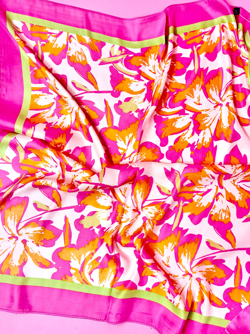 Tropical Hibiscus Scarf