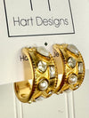 Hart Designs- Glitter In Gold Hoops