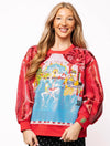 QOS- Red Nutcracker Ballet Stage Scene Sweatshirt